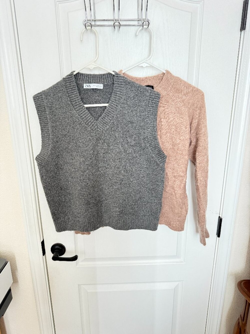 2 of $298 Authentic ZARA Women's Gray Vest Sweater & Brown Sweater Sz. XL / M